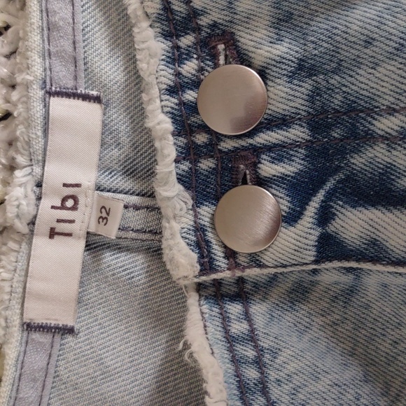 Tibi Size 32 Acid Iceberg Denim Newman Jean - Picture 3 of 16